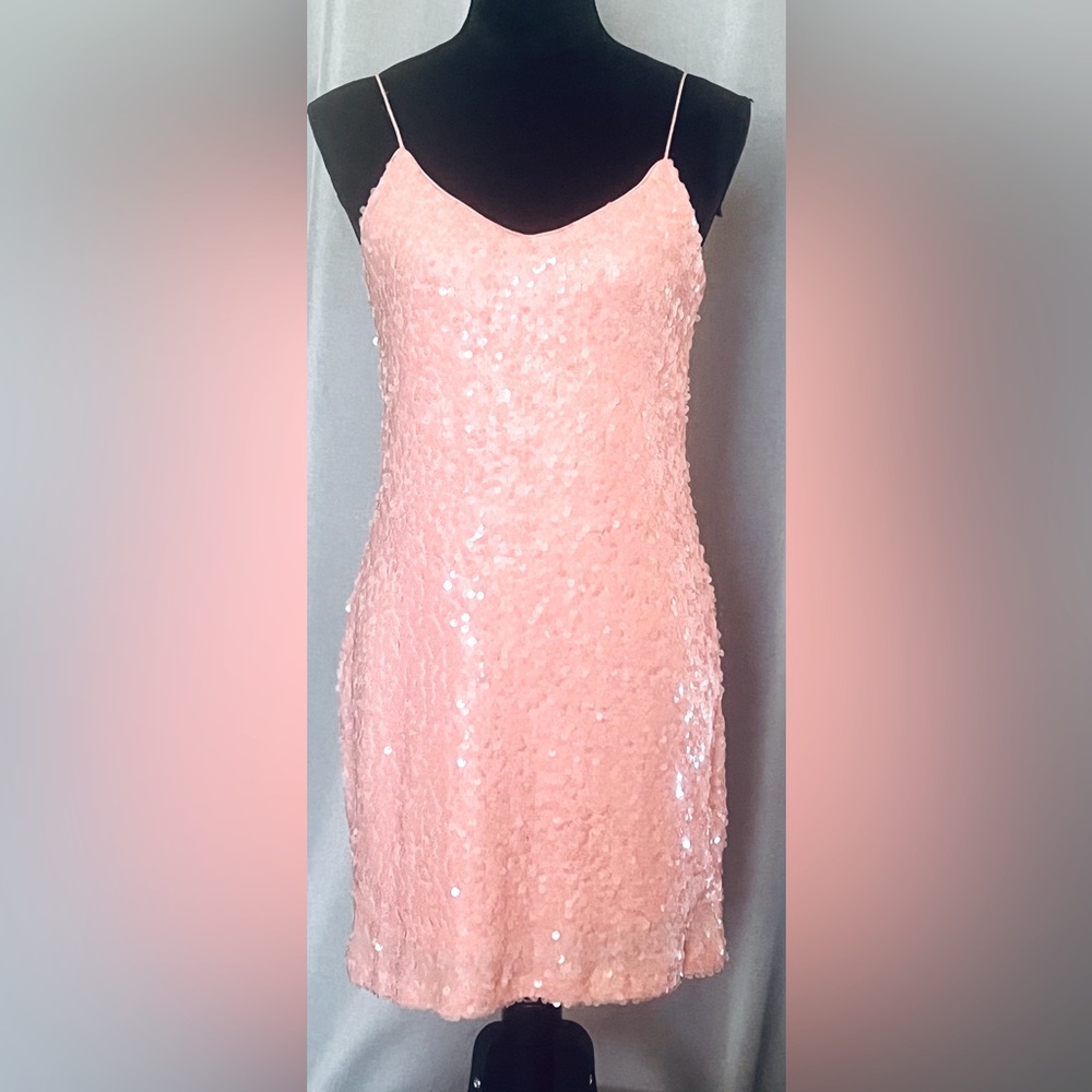 WAYF  sexy pink sequins mini dress in size Small for any night event